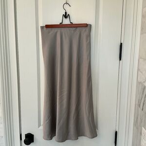 Abercrombie silver satin skirt